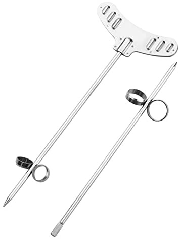 Amosfun 2pcs 304 Stainless Steel Spiral Screw Slicer Vegetable Set with Large and Small Cutter Heads for Potato Cucumber Carrot Spiralizing