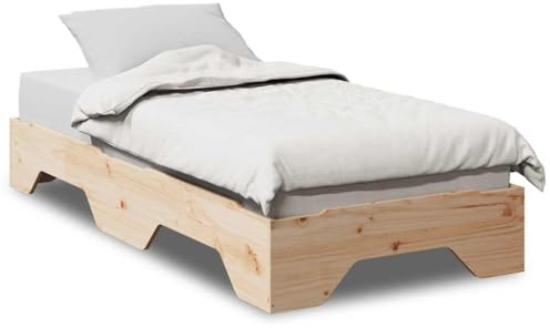 vidaXL Estructura de Cama sin colchón apilable 90x200 cm Madera Maciza