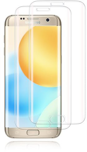Carantee Schutzfolie für Panzerglas für Samsung Galaxy S7 Edge Schutzglas, 2 Stück Bruchsicher Displayschutz für Samsung S7 Edge Folie, Fingerabdruck-ID Panzerglasfolie für S7 Edge Displayschutzfolie