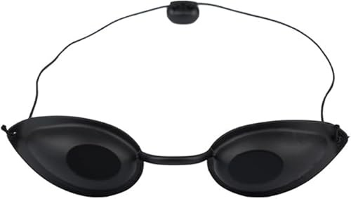 WANGENPING Lunettes de solarium - En silicone - Infrarouge - LED - Lunettes de protection réglables - Protection pour solarium - Lampe à lumière rouge - Pour soins de beauté et protection contre le