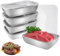5 Pieza Recipientes Herméticos para Alimentos, 1100 ml Tapers para Comida Hermetico, Reutilizables Recipientes de Acero Inoxidable, Meal Prep Containers con Tapas para Frutas, Ensaladas, Carne