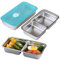 MACULPER 2 Stück Bento Lunchbox kinder, BentoLunchbox mit 2 Fächern,Aufbewahrungsdosen mit Deckel Wiederverwendbare Snack Behälter für Lunchboxen, Reisepicknicks,Salat