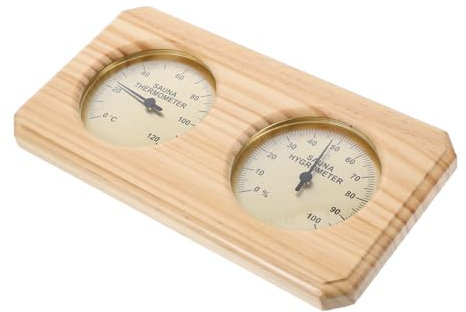 HOUDERCO Thermomètre Et Hygromètre De Sauna Jauge De Température Et Humidité Murale Moniteur pour Sauna Et Maison