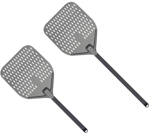 YYLUOYANG Pizzaspade, 1 styck, 30,48 cm, pizzaspade, stor lång aluminium med långt handtag, bakverktyg, peelings spade, paddle pizza, bakverktyg (12 tum 80 cm)