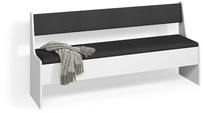 Livinity Panca ad angolo Tiberio, Bianco, 41.5 x 166.6 cm