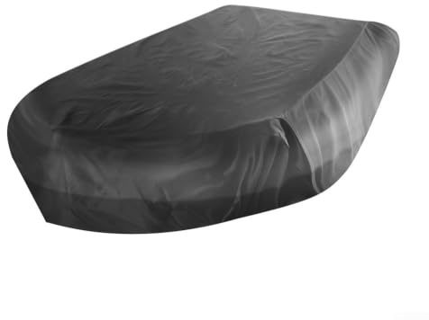 Uppblåsbart båtskydd 210D-Oxford-tyg, vattentätt dammtätt solskydd med dragsko för roddbåtar, simbassäng, förvaring, svart flera storlekar (230 x 165 x 46 cm)