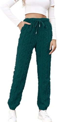 Pyjamasbyxor dam plus size - vardagsbyxor för kvinnor Storbritannien lounge | Fritidsbyxor för damer dubbelsidiga tjocka termiska byxor vardagsmode jacquardbyxor höst vinter semester träningsbyxor