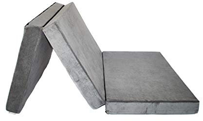 Premium Schlafauflage für Caddy & Combo Life | Klappmatratze 185x120x10 cm, Dunkelgrau | Faltbare Matratze für Bus, Kaltschaum Matratze Camping