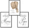 S&N® Babyzimmer Deko-Poster Set in DIN A4 | ein bisschen Mama - ein bisschen Papa und ganz viel Wunder | Wanddeko Baby- Kinderzimmer Geburtsposter als Geschenk-Idee - ohne Rahmen