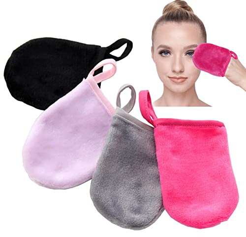 Mikrofaser Reinigungstuch Gesicht,Gesichtsreinigungstücher Mikrofaser, Make Up Entferner Tuch,Abschminkhandschuh,für Haut Gesichtsreinigungstücher Wiederverwendbare Mikrofaser Abschminktücher