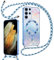 Kokio Funda Glitter Magnética para Samsung Galaxy S21 Ultra 5G con Cuerda [Compatible con MagSafe] Antigolpes TPU Carcasa para Mujeres Niñas Protección de Cámara Case para Samsung S21 Ultra 5G Azul