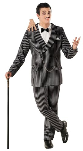 Morph Gangster Costume Men, 1920s Gangster Costume Men, Mafia Boss Outfit, Gangster Fancy Dress, Adults Halloween Costumes, 2X-Large Black