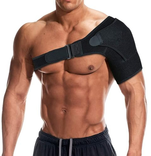 Tutore Spalla,Tutore Spalla per Destra e Sinistra,Supporto per Spalla,Fascia da Spalla in Neoprene,Tutore per Sollievo Spalla, Neoprene Supporti per Spalle per Cuffia dei Rotatori,Borsite,Tendinite