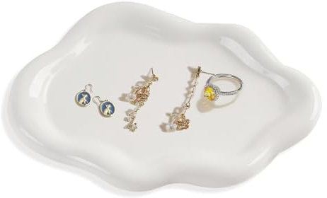 Piatto Anello in Ceramic, Nuvola Oggetti Decorativi per la Casa, Vassoio Di Presentazione Gioielli Creativi Piatto, Vassoio Di Gioielli In Ceramica Piatto Nuvola, Ciotola dei Gioielli per le Donne