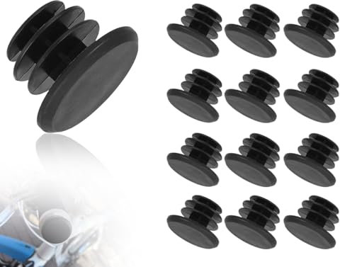 Lhbwhiz 12 Stück Lenker Bar Ende Stecker Caps,Kunststoff Endkappen,Mountainbike endstopfen,rennrad Fahrrad Plugs Kappen,Lenkerendstopfen,Lenkergriff-Kappe,lenkerstopfen Fassverschluss(schwarz)