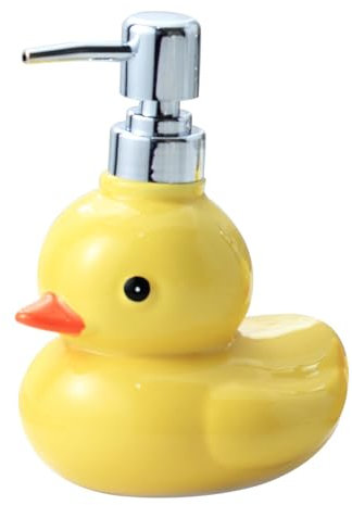 alloneslife Dispensadores de jabón de espuma de pato de cerámica, desinfectantes, botellas para artículos de tocador, dispensadores a prueba de fugas para niños y adultos