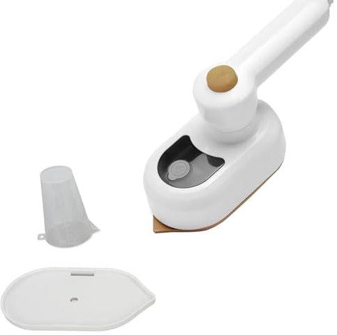 Mini Plancha de Viaje, Plancha De Vapor De Mano Giratoria 180°, Portátil Plancha de Viaje Pequeña con Tanque de Agua de 50ML, Plancha de Vapor Portátil para Viajes de Negocios en Casa (Blanco)
