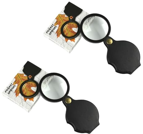 Yuannee Mini Loupe de Lecture,2 PCS Mini Loupes de Poche 10X Pliage Loupe Grossissante à Main Lecture Pliable pour Bijoux Personnes Âgées Malvoyant Observation Insectes