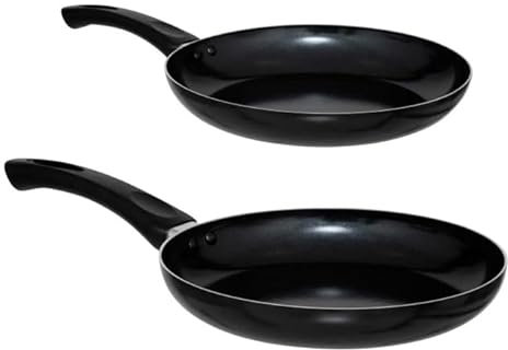 Paris Prix FIVE Simply Smart - Lot de 2 Poêles en Aluminium Induction 24-28cm Noir