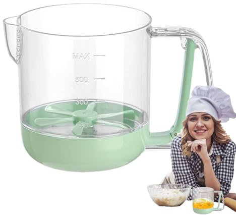 Tazza multifunzione per mescolare uova, tazza per sbattere la panna, 16 x 12 x 11,4 cm, leggera pressata a mano, strumento di miscelazione per la casa, per cucinare in famiglia, preparare feste e