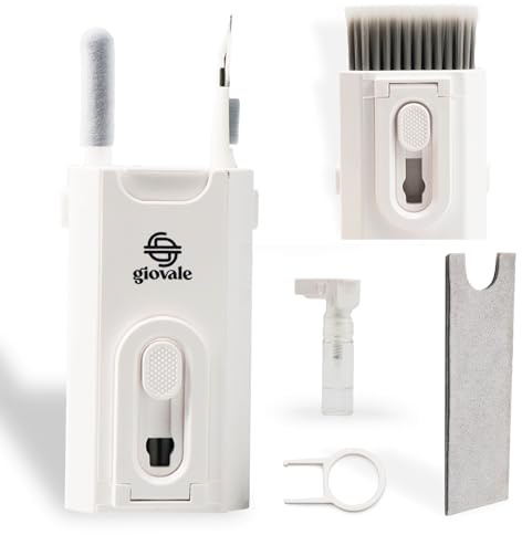 Kit Pulizia Iphone – Accessori per Pulizia Auricolari, AirPods, Smartphone – Compatto e Portatile, Colore Bianco