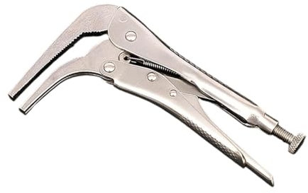 Sharplace Pinze a Snodo, Pinze di Bloccaggio con Ganascia Piegata, Resistenti, Antiscivolo, Facili Da Usare, per Lamiera, 10.5x18 Cm