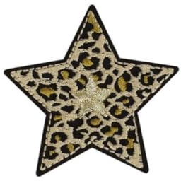 Patch Ecusson Thermocollant Etoile Léopard 5 x 5 cm
