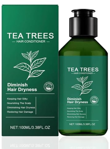 Tea Tree Shampoo, 100ml Anti Dandruff Shampoo, Natural Cleansing Hair Shampoo with Tea Tree Purifying Formula, Deep Cleaning, Long Lasting Fragrance, Normal to Oily Hair, for Sensitive Scalp and Skin