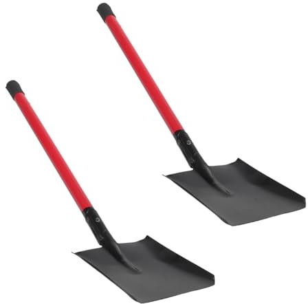 Yardenfun Lot De 2 Pelles à Cendres Métalliques Longues, Pelle à Charbon Robuste, Manche Ergonomique, Usage Pour Cheminée Et Poêle à Bois, Nettoyage Jardin Et Camping, Couleur Noire, Taille 3