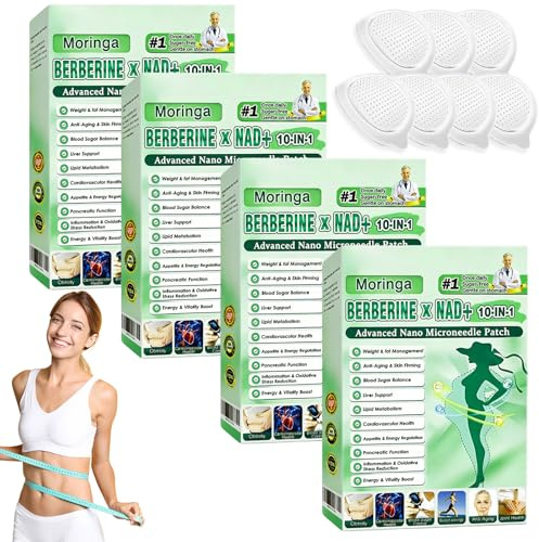 28 Pezzi Cerotti Dimagranti Patch Moringa Berberina 10-in-1 Cerotto Dimagrante
