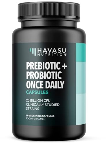 Prebiotics and Probiotics for Women and Men as Digestive Enzyme Support | Healthy Gut Flora with Patent Pending Probiotic and Prebiotic Blend | 60 Non-GMO, Vegetarian Digestive Support Capsules