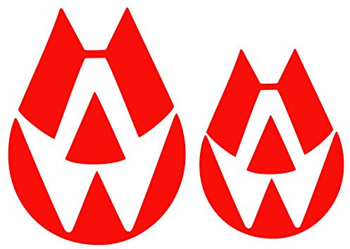 Bilklistermärke set för bil emblem logotyp skydd självhäftande folie perfekt för fram och bak fordon tuning klistermärke K093 (karbon röd)