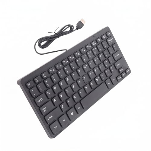 Dilwe K1000 trådbundet USB minitangentbord, vattentätt bärbart tangentbord med sladd, spara utrymme, plug and play, kompakt litet tangentbord för PC