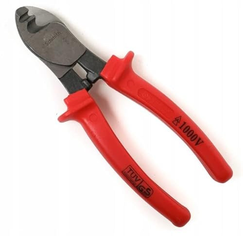 Schmith Kabelschere 160 mm - Kabelschneider 1000V-isoliert - Kabelzange aus Chrom-Vanadium-Stahl - rutschfester TPR Griff - ein robustes Werkzeug für Montage, Werkstatt