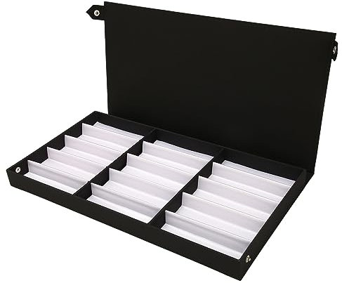 YUYTE Organizador de Gafas de Sol de 15 Rejillas, Vitrina de Gafas de Sol, Caja de Almacenamiento de Gafas de Nylontuch, Caja de Almacenamiento Multifuncional para Gafas de Sol, Reloj, Cosméticos