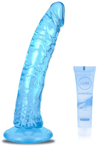 Giocattoli sessuali per donne Dildo da con ventosa Coda di didlo realistica al 100%,dildo anale materiale sicuro per il corpo Stimolatore del punto G spesso e grasso simile alla vita con (M)