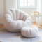 AlCEBYRE Sitzsack Gaming Bezug - Bean Bag Chair önhe Füllung für Erwachsene, Schaumstoff Füllung-Perfekt zum Relaxen im Wohnzimmer oder Schlafzimmer 85 x 65 x 65cm,Weiß