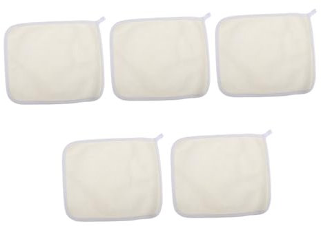 SAFIGLE 2 Sätze Scrub Bar Baumwolltücher Reinigung Peeling Waschlappen Reiben Rücken Bad Körper Erwachsene Dusche Scrubber Dusche Peeling Handtuch Beige 5 Stücke * 2