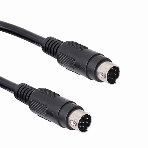 Mendouconert Cavo di prolunga Mini DIN 8 Pin maschio a maschio, adattatore connettore MD8 dritto per audio, video, attrezzature industriali, tastiera, GPS (1,8 m/6 piedi/71'')