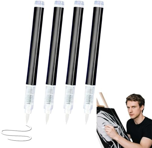 Confezione da 4 pennarelli bianchi per tessuti pennarello bianco per tessuti pennarelli permanenti per pittura su tessuto adatti per legno vetro ceramica tela metallo e altro ancora.