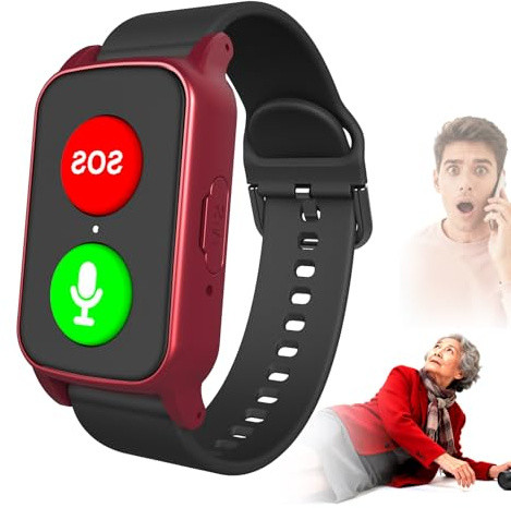 Reloj GPS Localizador Personas Mayores con Detección De Caídascon Botón De Llamada De Emergencia Botón, Detector Caída, Monitoreo De La Salud para Mayores Red