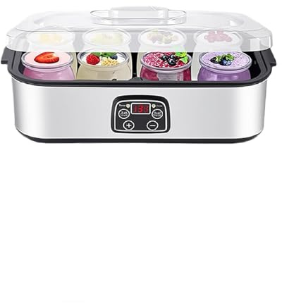 Yoghurt Maker Machine 2000ML - Electric Yogurt Maker with 2 Glass Jars, Adjustable Temperature & 48H Timer | for Dairy & Non-Dairy Probiotic Yogurt Making (2PCS)