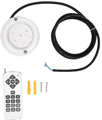 Buachois Luz Subacuática RGB 6W Sumergible Impermeable IP68 con Control Remoto, Iluminación LED para Piscinas Exteriores Fuentes Estanques Acuarios