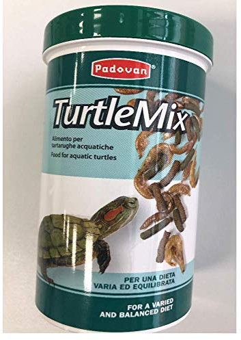Padovan Turtle MX - Alimento per Tartarughe acquatiche - Miscela di gamberi Grandi, Piccoli e Pellet - 250 ml