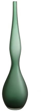 Goebel Jarrón de Cristal con diseño de Hoja de Bosque, Color Verde, 45 cm