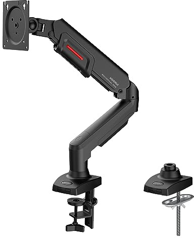 KOORUI Single Monitor Arm, Gas Spring Height Adjustable Fits 17-32, VESA