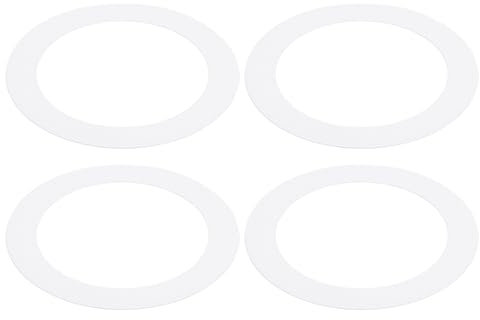 PATIKIL Goof Ringe Innendurchmesser 5,91, Außendurchmesser 8,07, 4 Stück Metall Goof Ringe Abdeckung für Einbaustrahler Decken- und Wandlampen Downlight LED, mattweiß