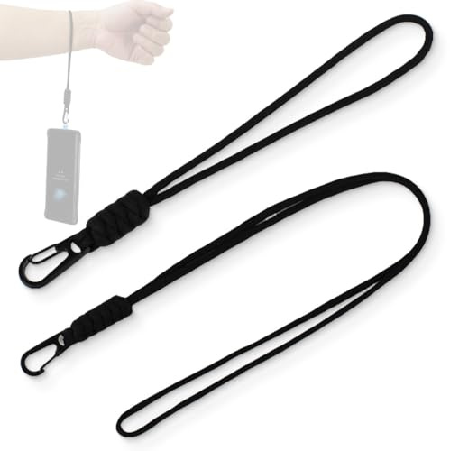 JEYORZY 2PCS Portachiavi Paracord Intrecciato Cordino da Collo Polso, a Spirale Moschettone Con Cordino a Molla, Chiusura da Trekking, Retrattili