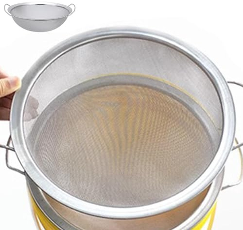 Colador de pintura de malla fina, colador de miel de emulsión de malla 60, tamiz redondo de acero inoxidable, tamiz de alambre con mango para refrigerante de motor, casa, esmalte, pintura