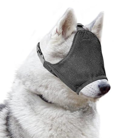 Muselière pour chiens, masque oculaire pour chien en tissu souple, bonnet calmant pour animaux de compagnie pour le toilettage à l'aveugle, pour lutter contre l'anxiété et le mal de voiture(L, Noir)